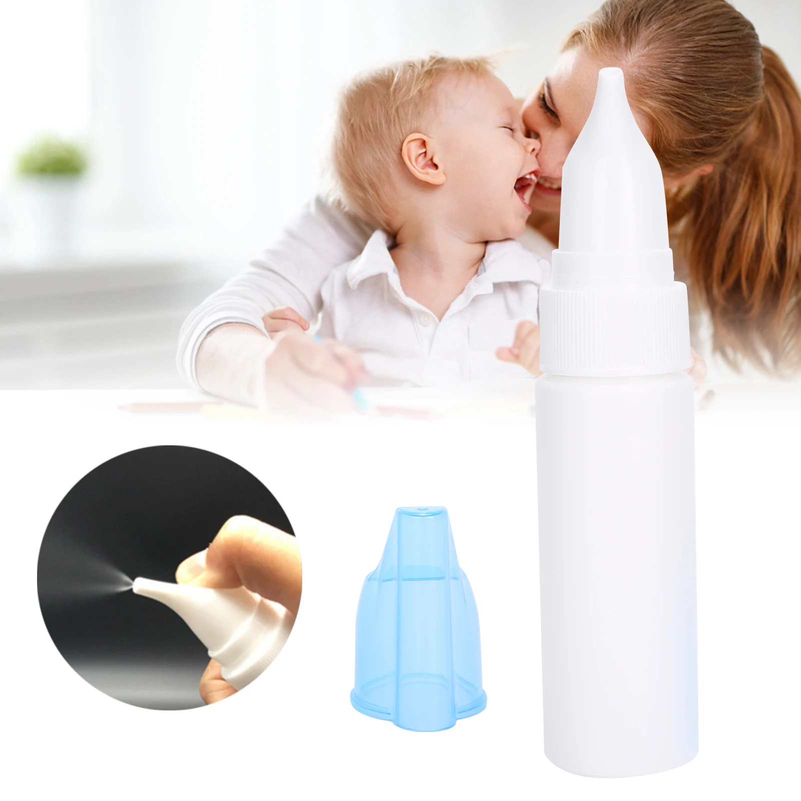 Sale 70ml Empty Refillable Rhinitis Spray Bottle BPA-Free Leak-Proof Fine Mist Nozzle for Children Adult Allergy Relief Nasal