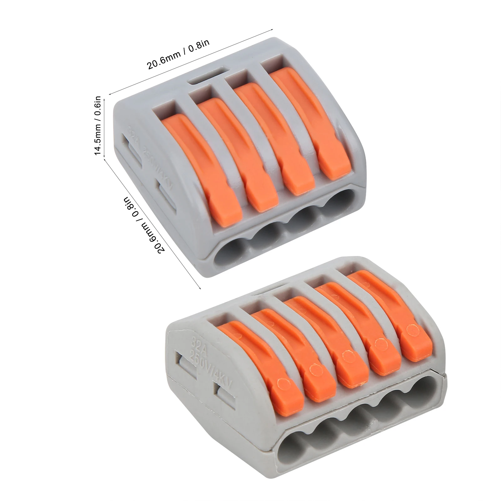 Sale 50Pcs -214/215 Push-In Wire Connectors Mini Parallel Electrical Connectors Tool-Free Fast Connection - Image 2