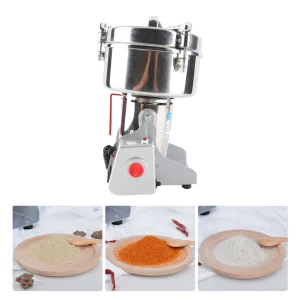 Home Kitchen 1000g Stainless Steel Grain Mill Electric Grinder High Speed Spices Swing Commercial Grinding Machine Coffee Beans