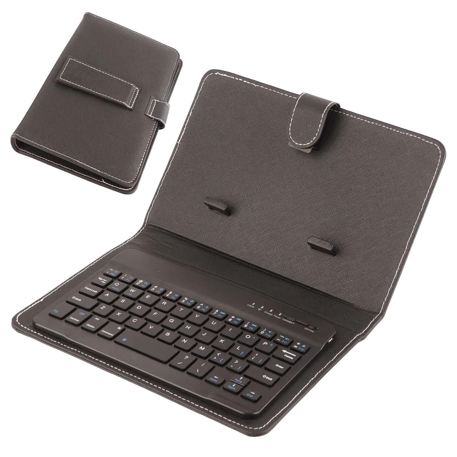 1PC 2 in 1 Wireless Bluetooth Keyboard Case with Magnetic Stand Rechargeable PU Leather Cover for iOS Android Phones Tablets - Image 3