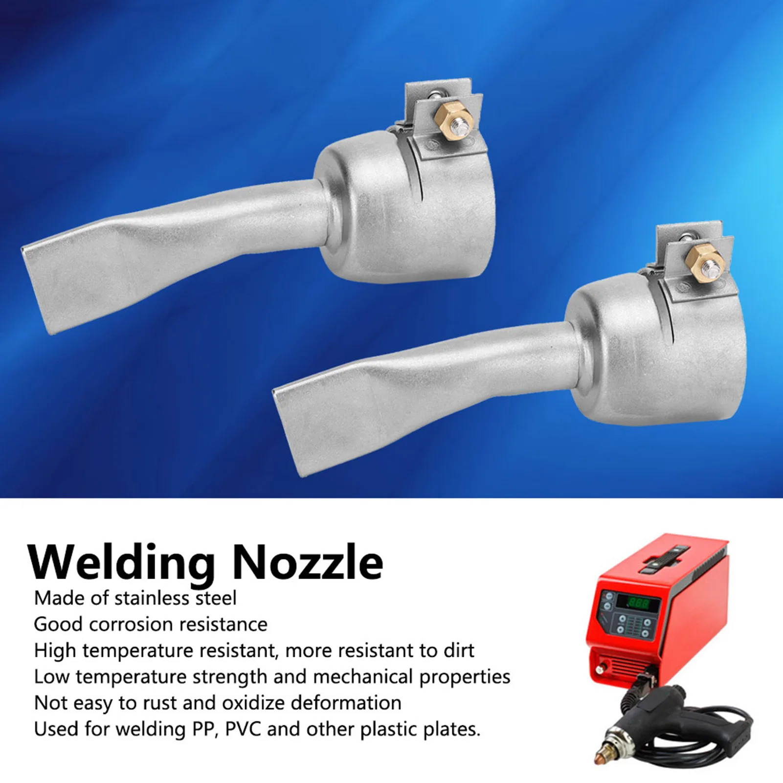 Hot Air Gun Welding Nozzle Stainless Steel for PVC Plastic Sheet Soldering Accessories Welding Nozzle Welding Accessories - Image 2