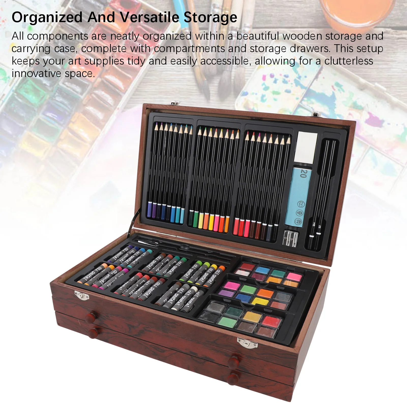 142PCS Set Wooden Slotted Quilling Tool Set DIY Craft Kit with 50pcs Paper Strips Tweezer for Decoration Art Card Making - Image 3