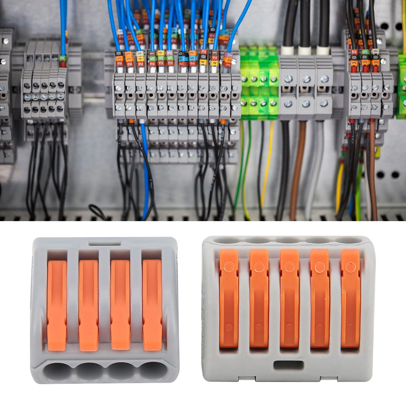 Sale 50Pcs -214/215 Push-In Wire Connectors Mini Parallel Electrical Connectors Tool-Free Fast Connection