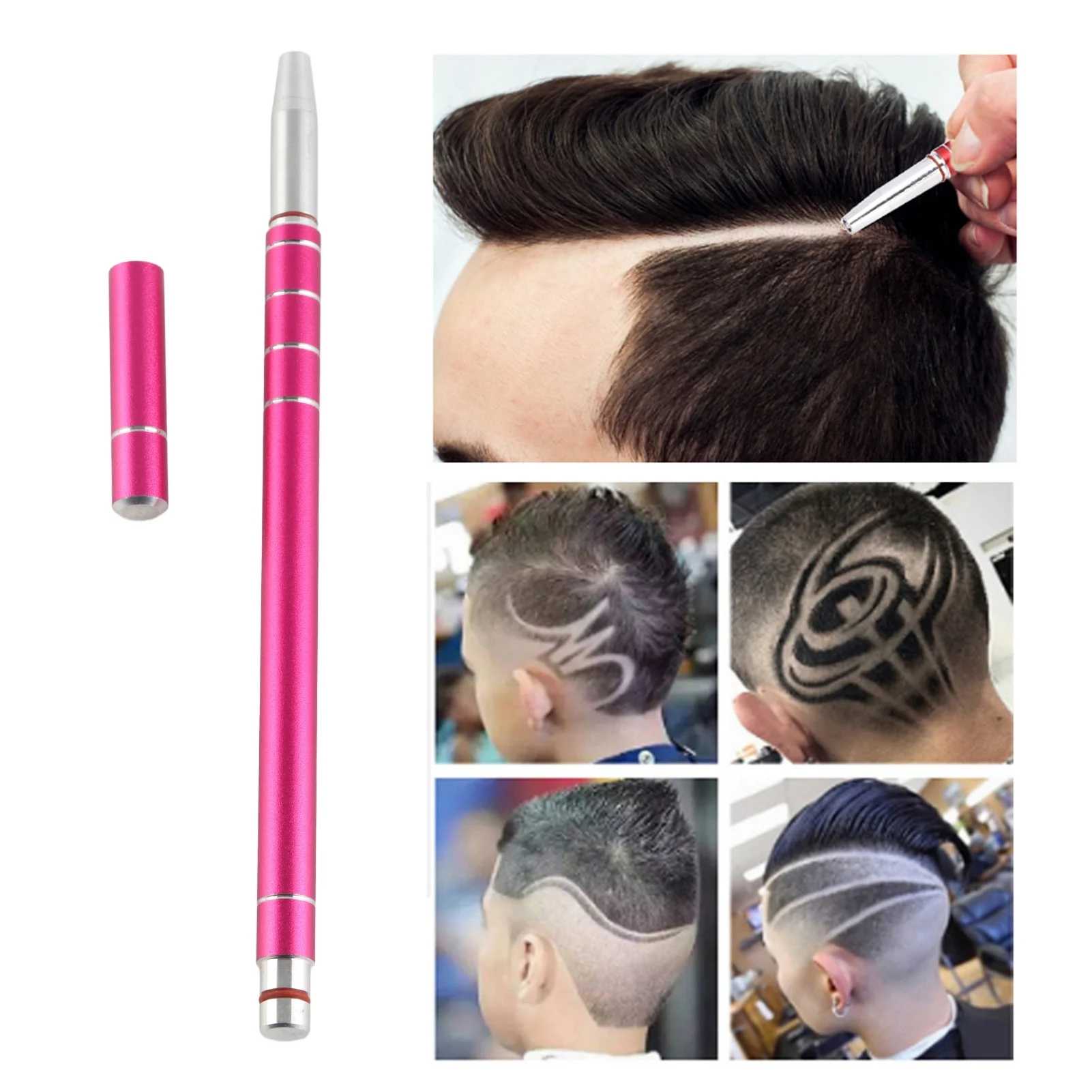 1PC Stainless Steel Blade Hair Styling Engraving Pen Precision Trimming for Hair Eyebrows Beards Easy to Use Home Salon Grooming